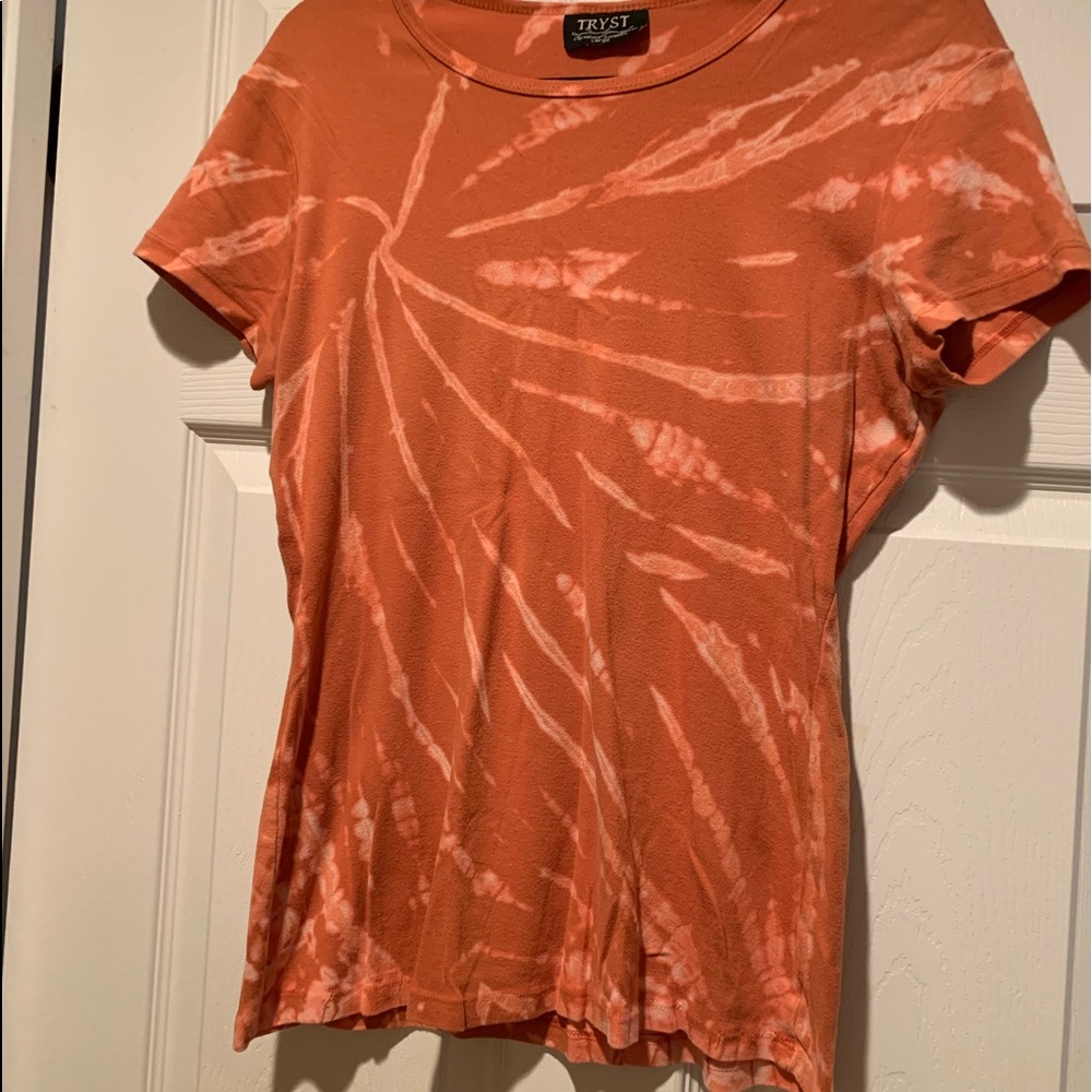 Ladies Orange Tie Dye Shirt